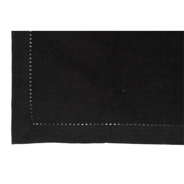 Dunroven House Dunroven House K818-BLK 60 x 84 Inch Hemstitch Tablecloth in Black K818-BLK
